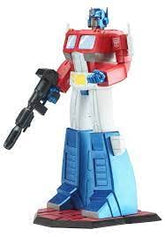 Collectible Action Figure Transformers-Optimus Prime 9'' PVC Statue Armed with his Ion Blaster and an Eye Popping Metallic Paint Application